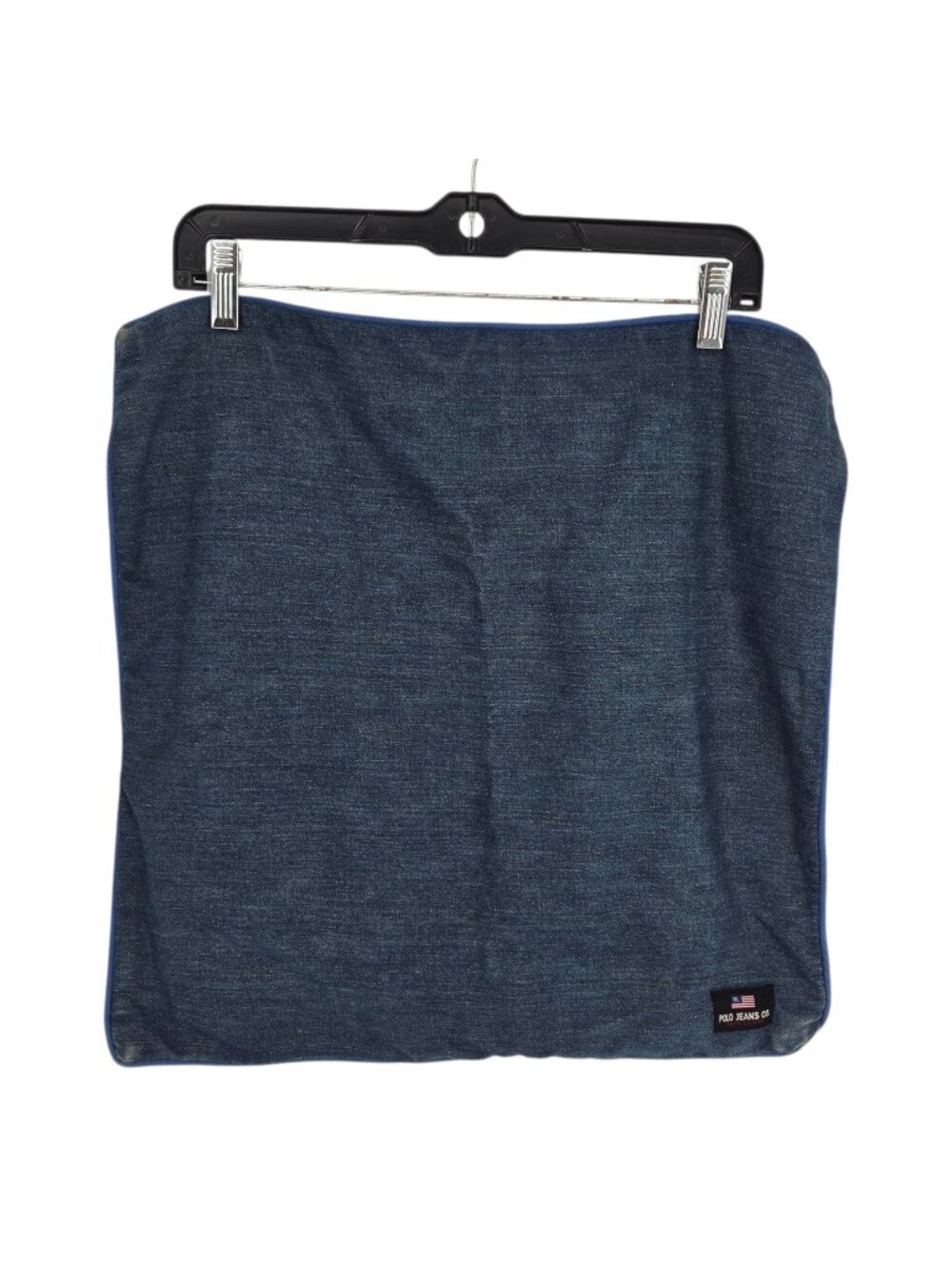 Polo Jeans Company Ralph Lauren blue denim zip up pillow sham case 19.5x19